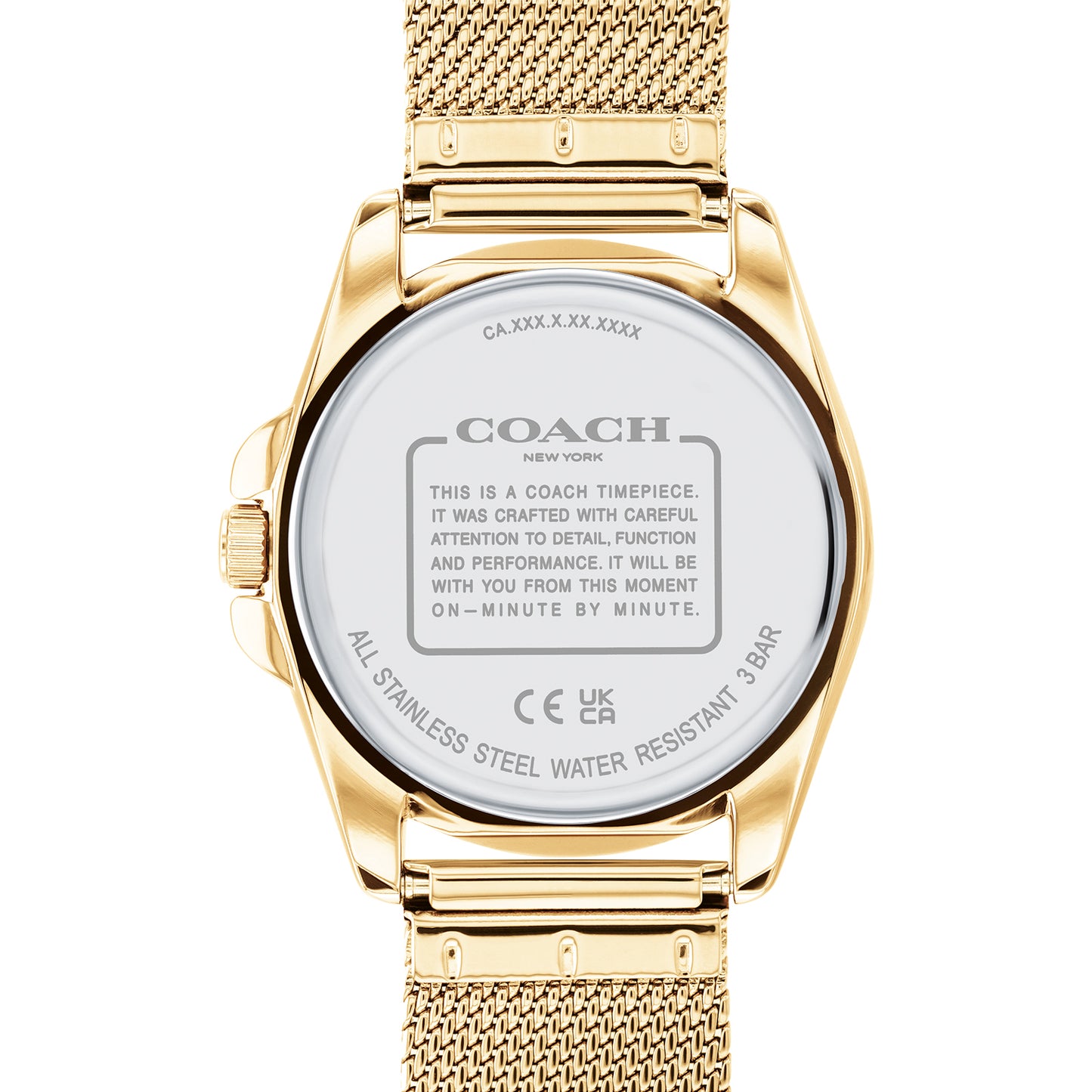 Coach 14504144 Women's Gold Stainless Steel Mesh Bracelet  and Champagne Dial Quartz Watch