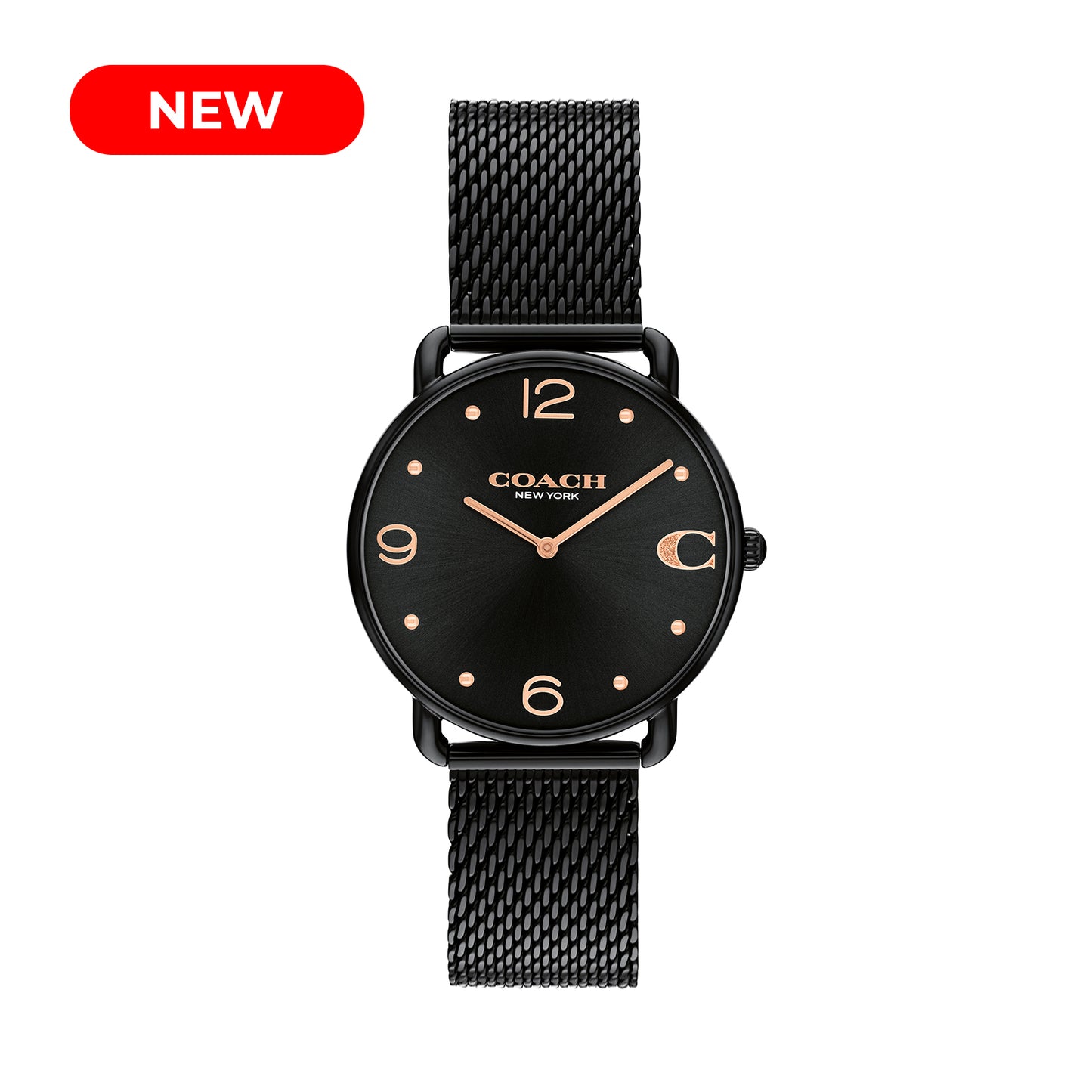 Coach 14504256 Women's Ionic Black Plated Steel Mesh Watch