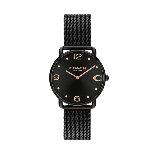 Coach 14504256 Women's Ionic Black Plated Steel Mesh Watch