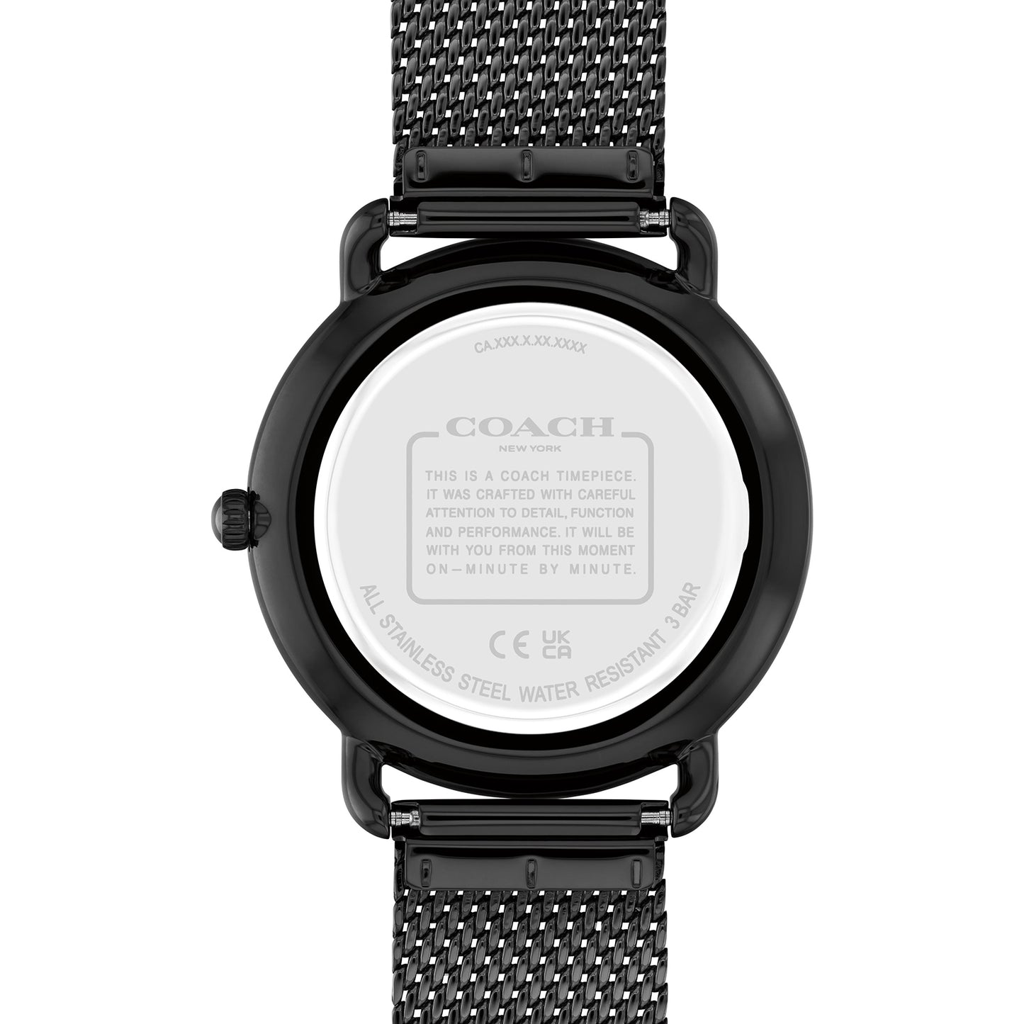 Coach 14504256 Women's Ionic Black Plated Steel Mesh Watch