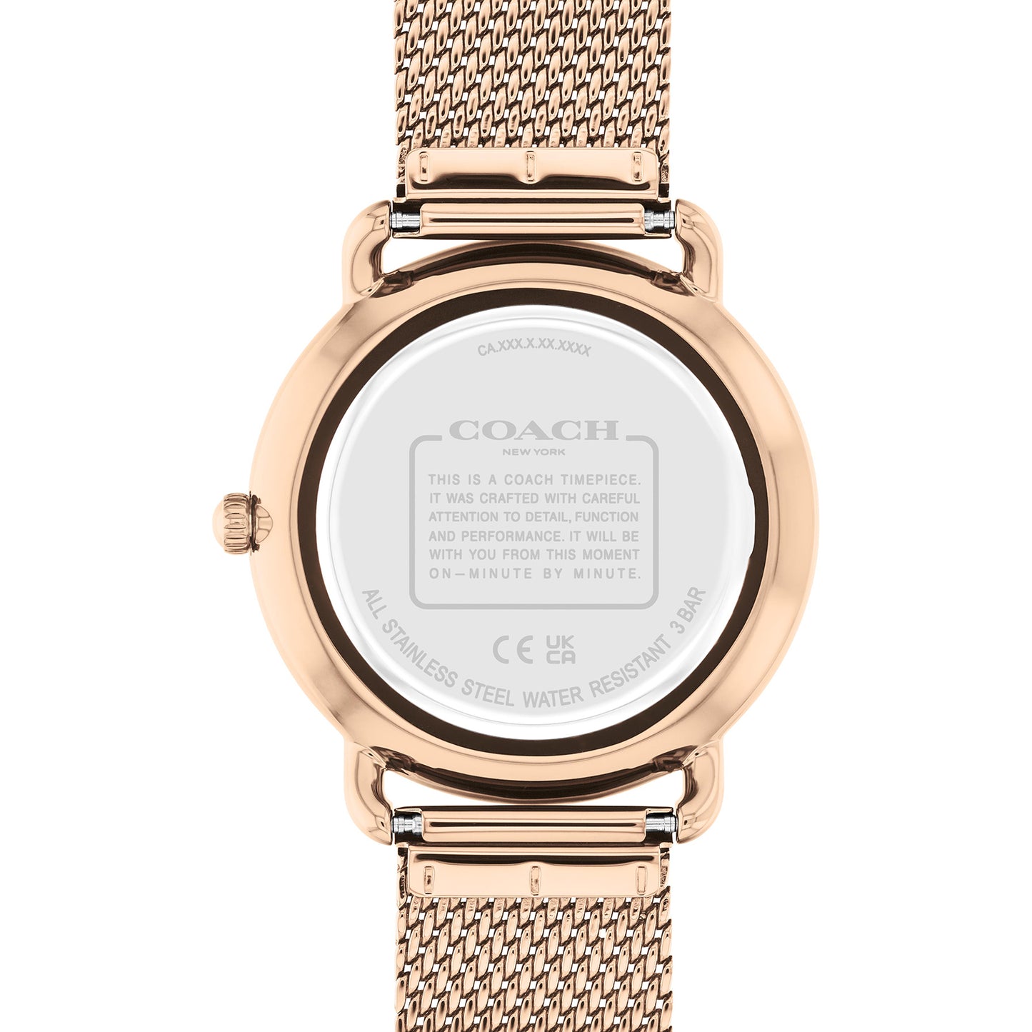 Coach 14504259 Women's Ionic Rose Gold Plated Steel Mesh Watch