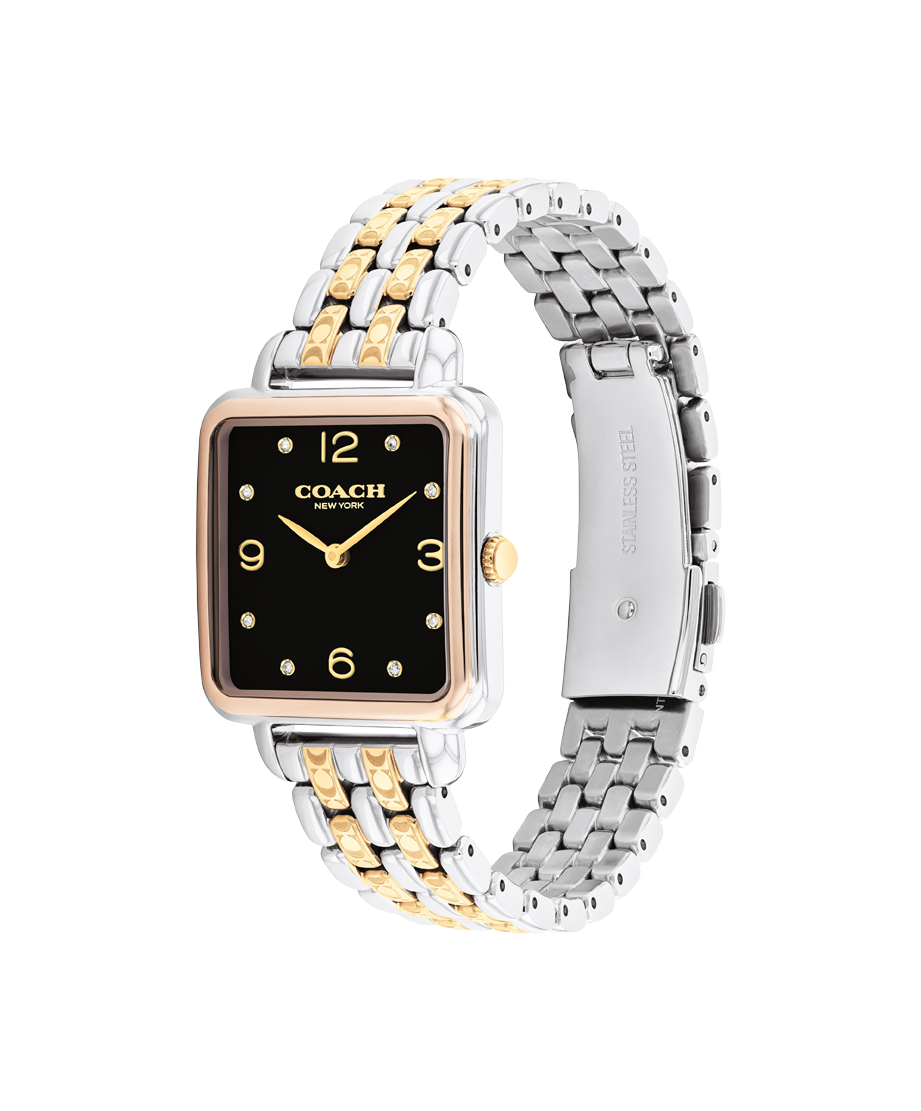 Coach 14504496 Two-tone Black Dial Women's Watch
