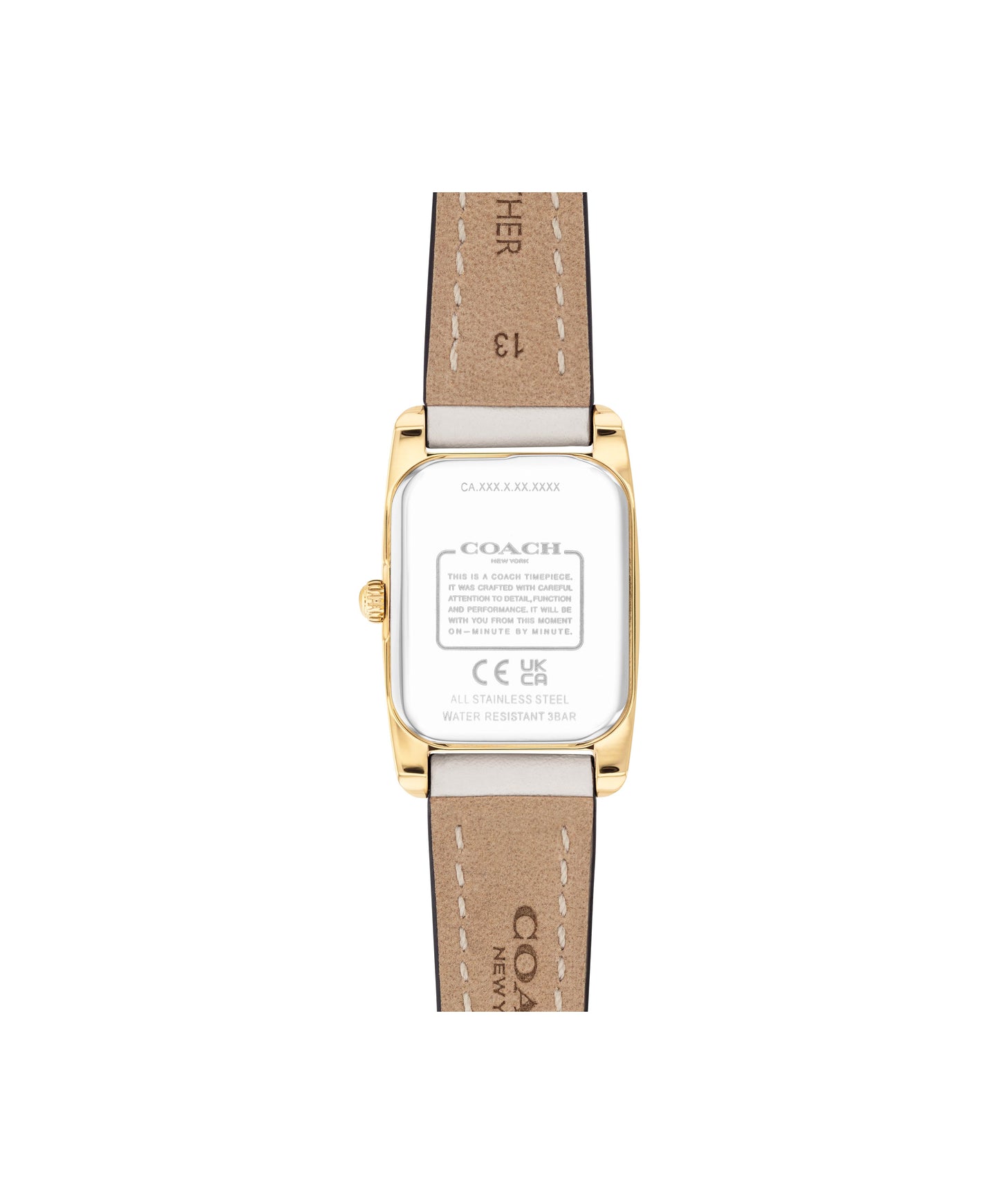 Coach 14504645 Women's Leather & Ionic Plated Thin Gold Steel Watch