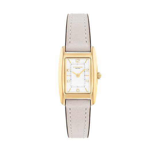 Coach 14504645 Women's Leather & Ionic Plated Thin Gold Steel Watch
