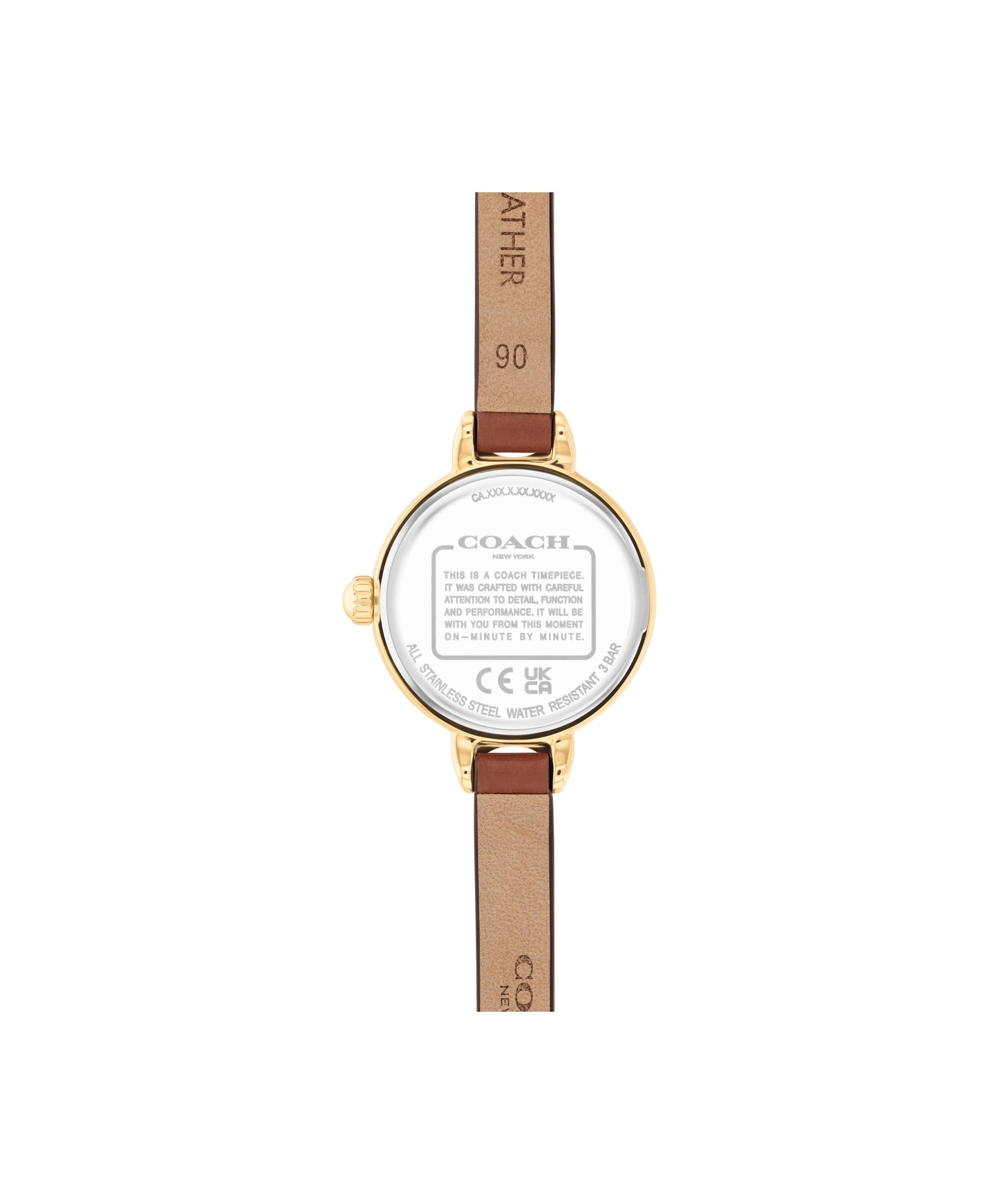 Coach 14504656 Women's Brown Leather Strap Quartz Watch