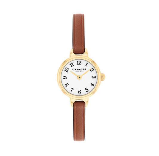 Coach 14504656 Women's Brown Leather Strap Quartz Watch