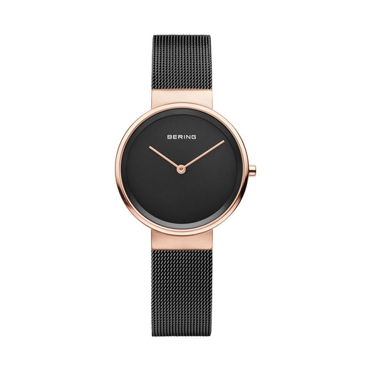 Bering 14531-166 Women's Black Steel Mesh Watch