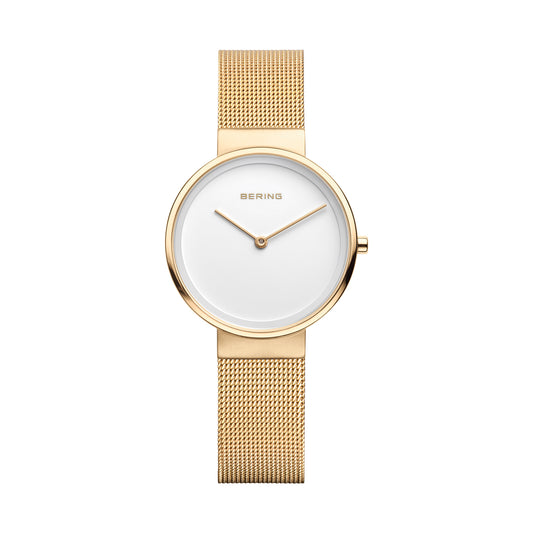 Bering 14531-334 Women's Gold Steel Mesh Watch