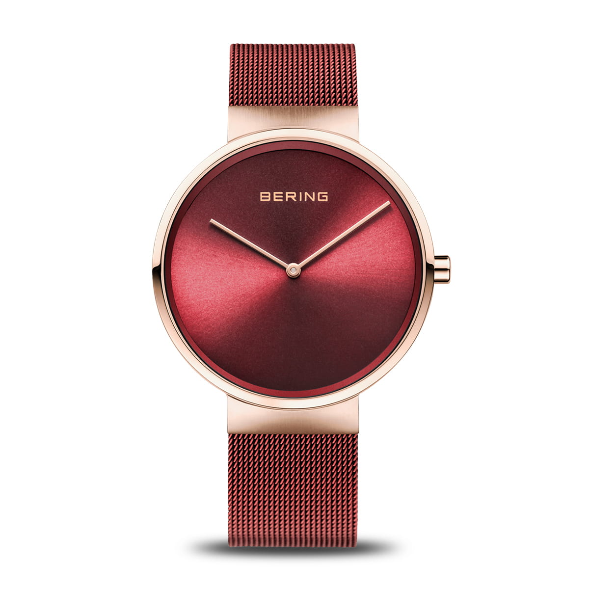 Bering 14539-363 Women's Red Steel Mesh Watch (Outlet)