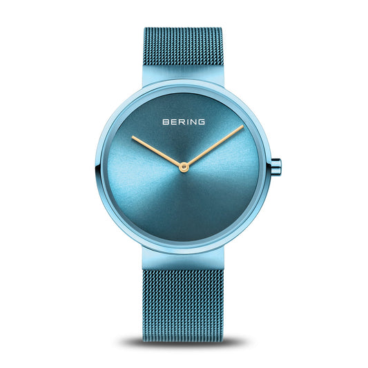Bering 14539-388 Women's Blue Steel Mesh Watch (Outlet)