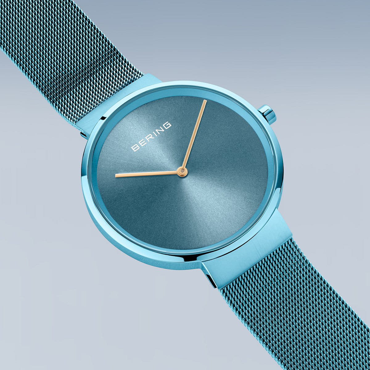 Bering 14539-388 Women's Blue Steel Mesh Watch (Outlet)
