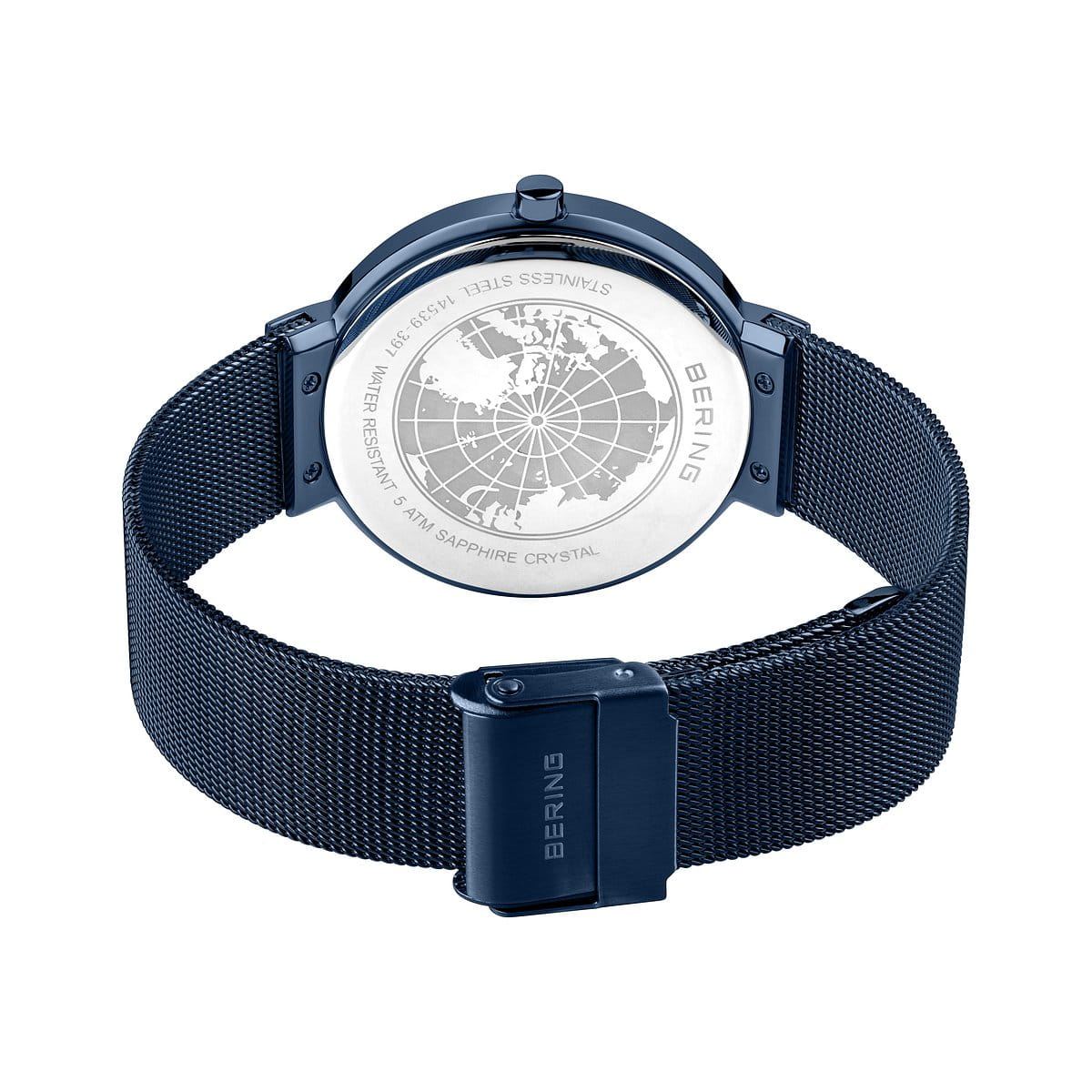 Bering 14539-397 Unisex Blue Steel Mesh Watch
