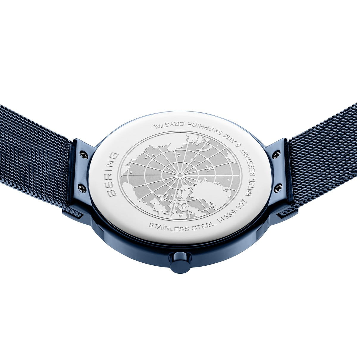 Bering 14539-397 Unisex Blue Steel Mesh Watch (Outlet)