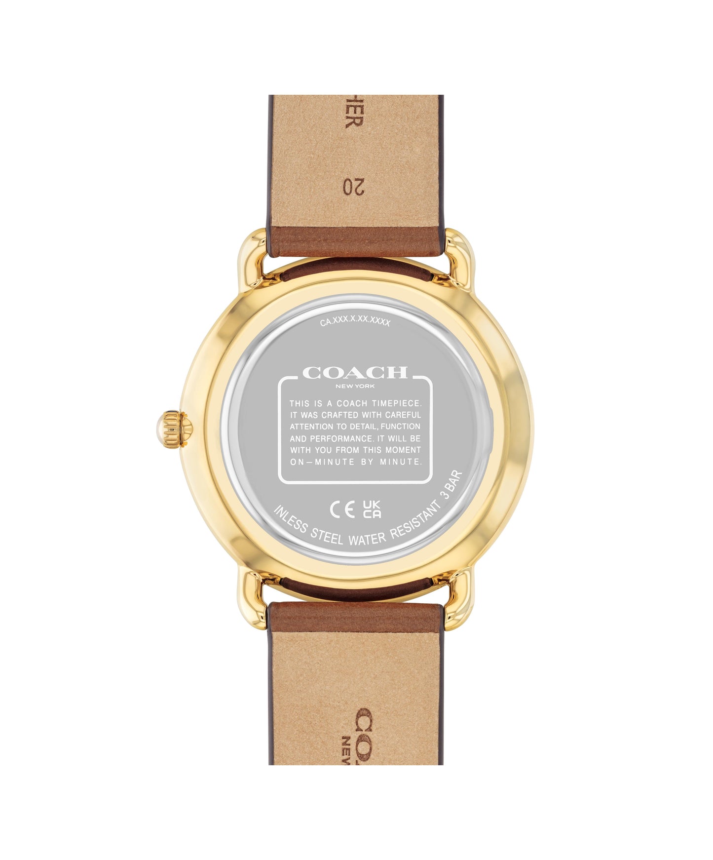 Coach 14602646 Men's Calfskin Leather Strap Watch