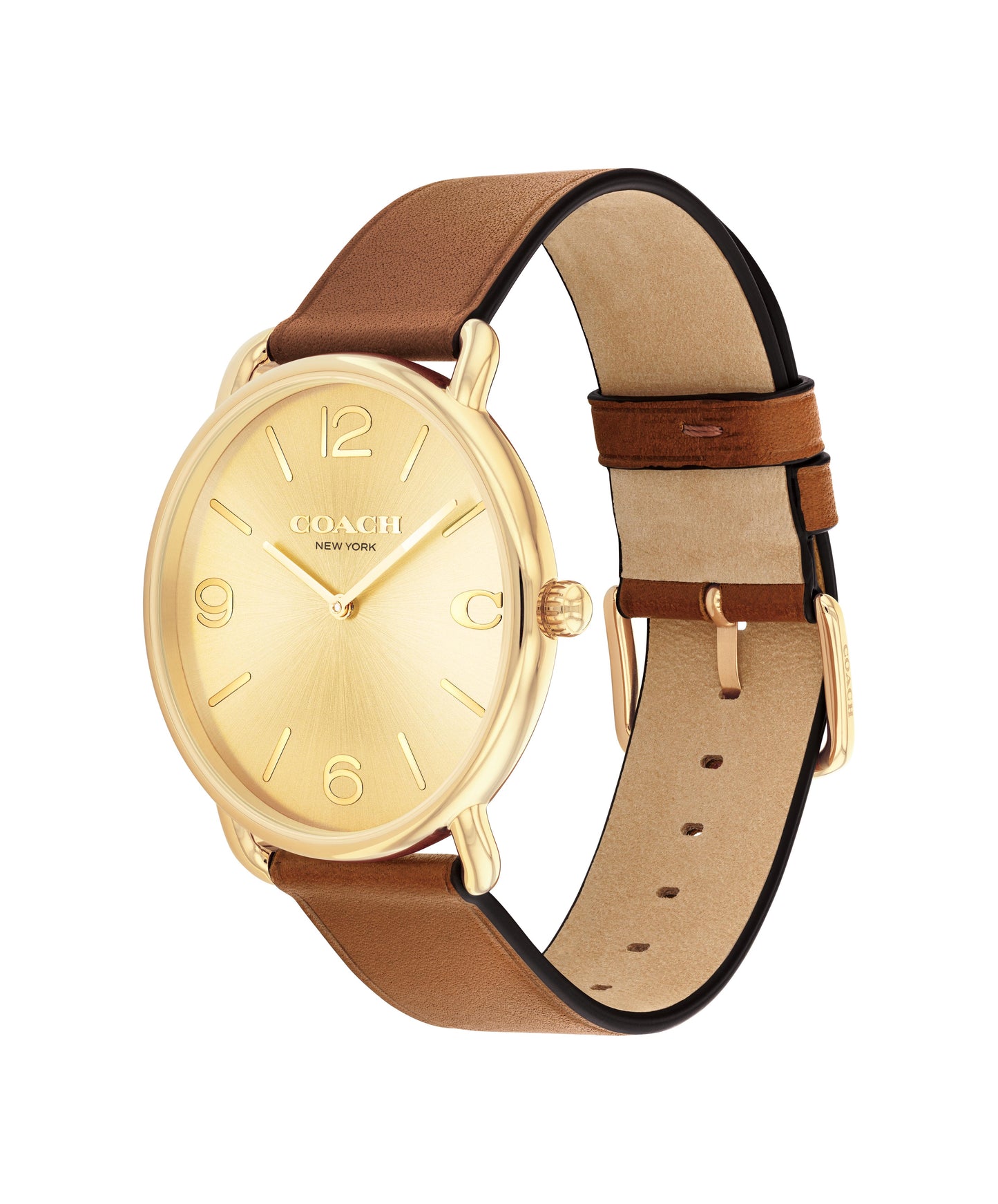 Coach 14602646 Men's Calfskin Leather Strap Watch
