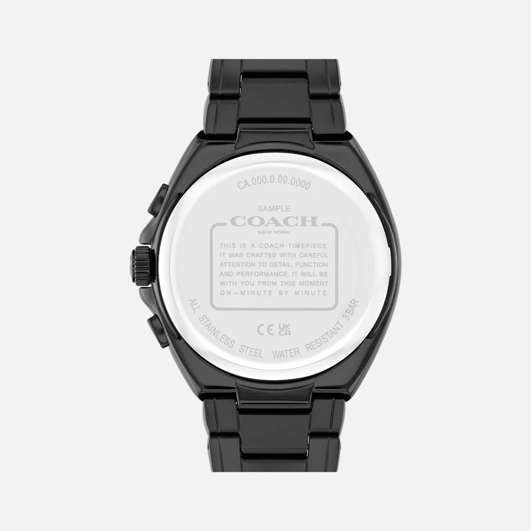 Coach 14602681 Men's Ionic Black Plated Steel Watch
