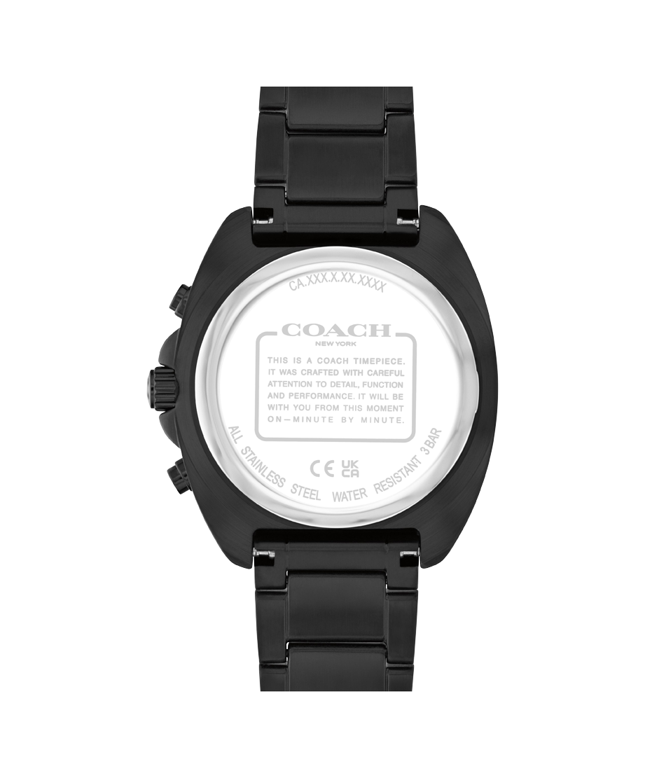 Coach 14602739 Chronograph Black Ion-Plated Stainless Steel Watch