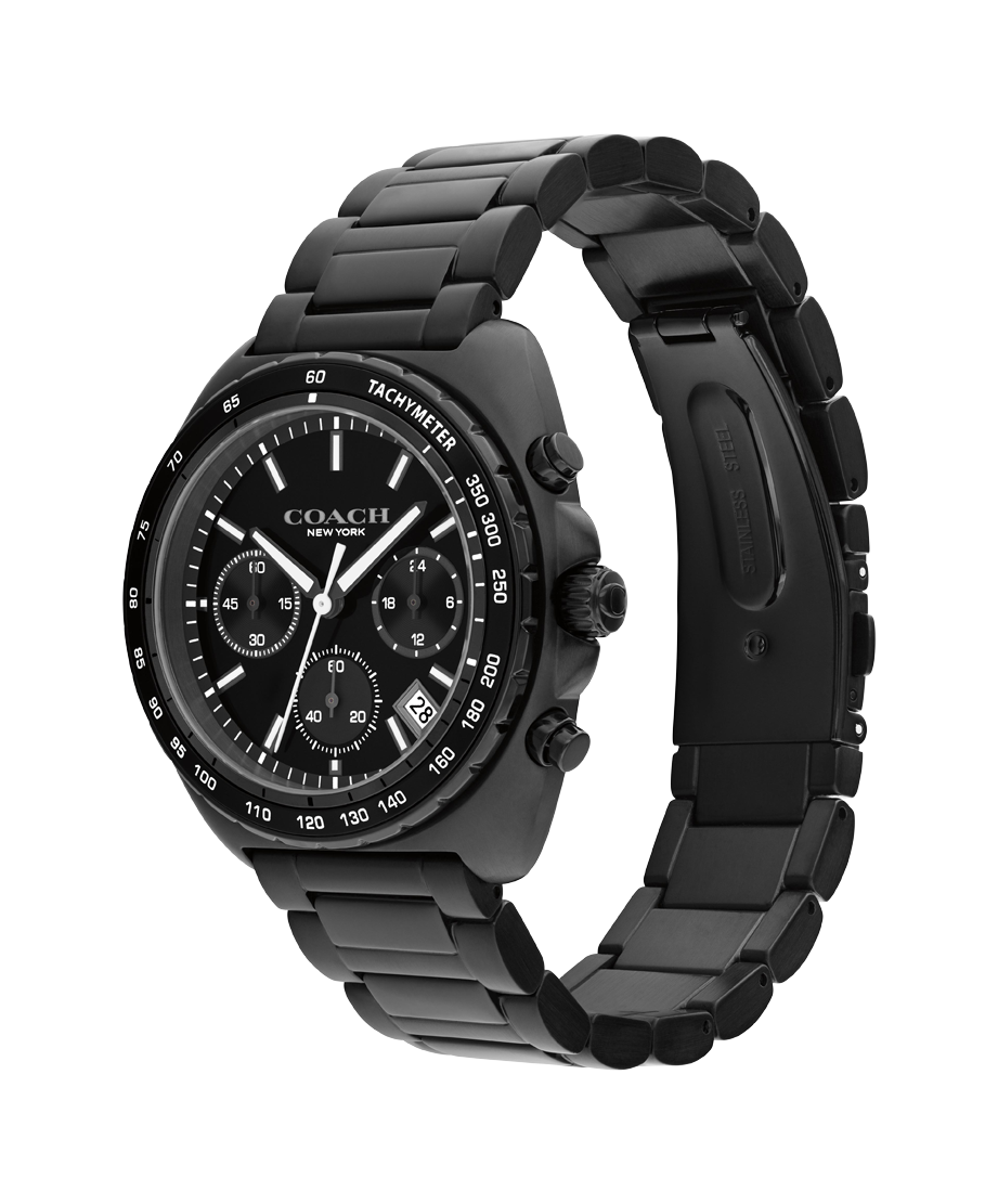 Coach 14602739 Chronograph Black Ion-Plated Stainless Steel Watch