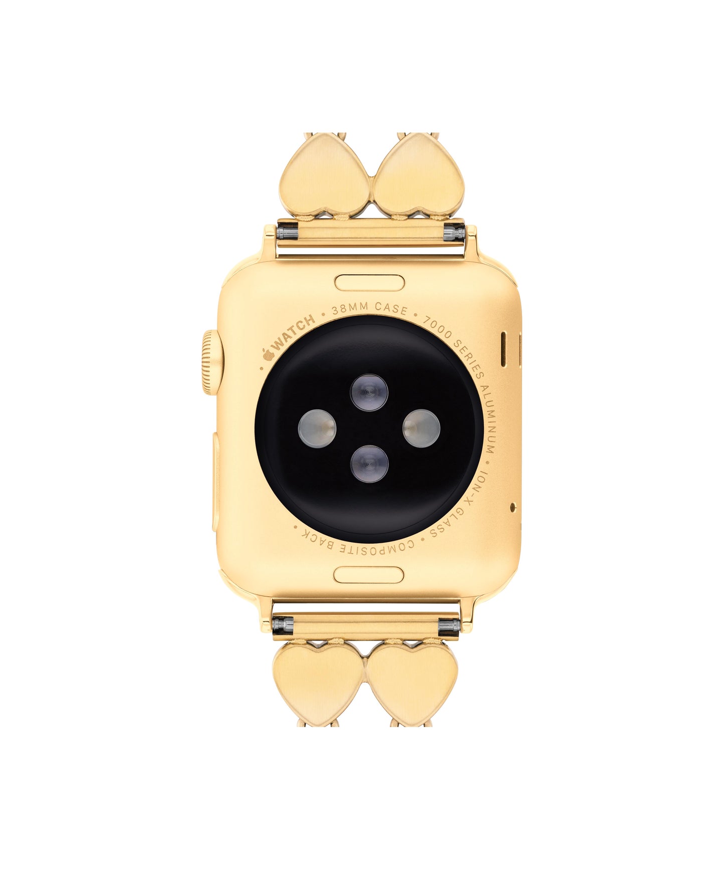 Coach 14700336 Women's Heart link Gold Tone Steel Apple Watch Strap