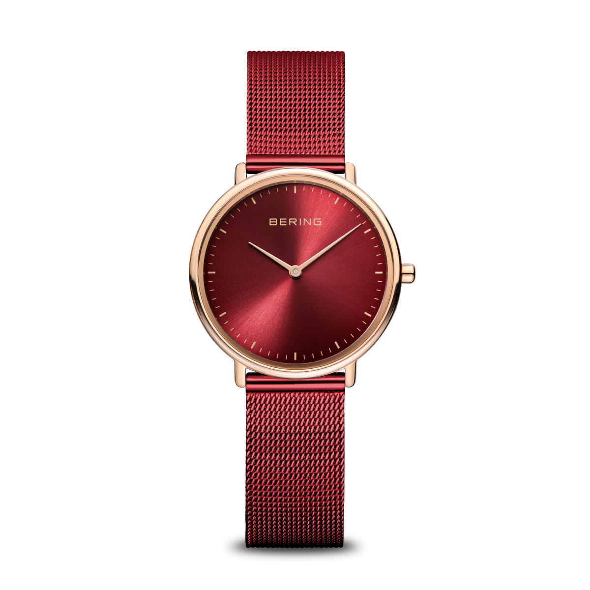 Bering 15729-363 Women's Red Steel Mesh Watch (Outlet)