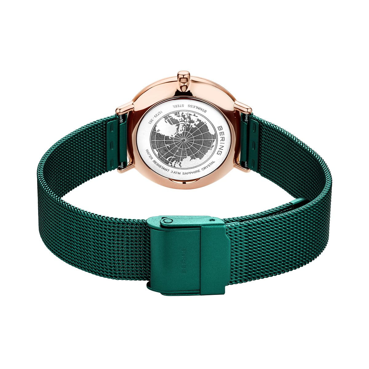 Bering 15729-868 Women's Green Steel Mesh Watch (Outlet)
