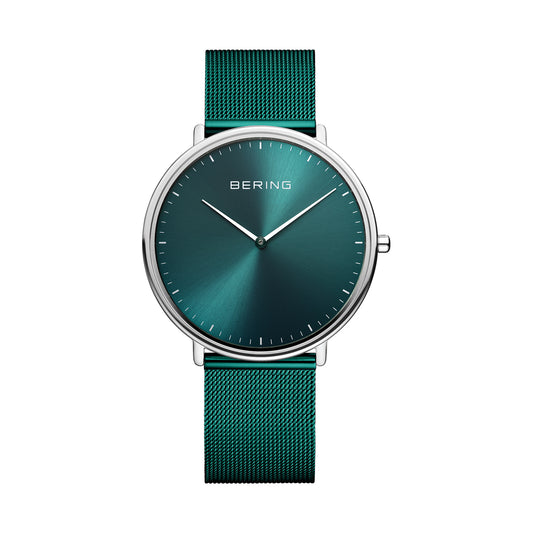 Bering 15739-808 Unisex Green Steel Mesh Watch