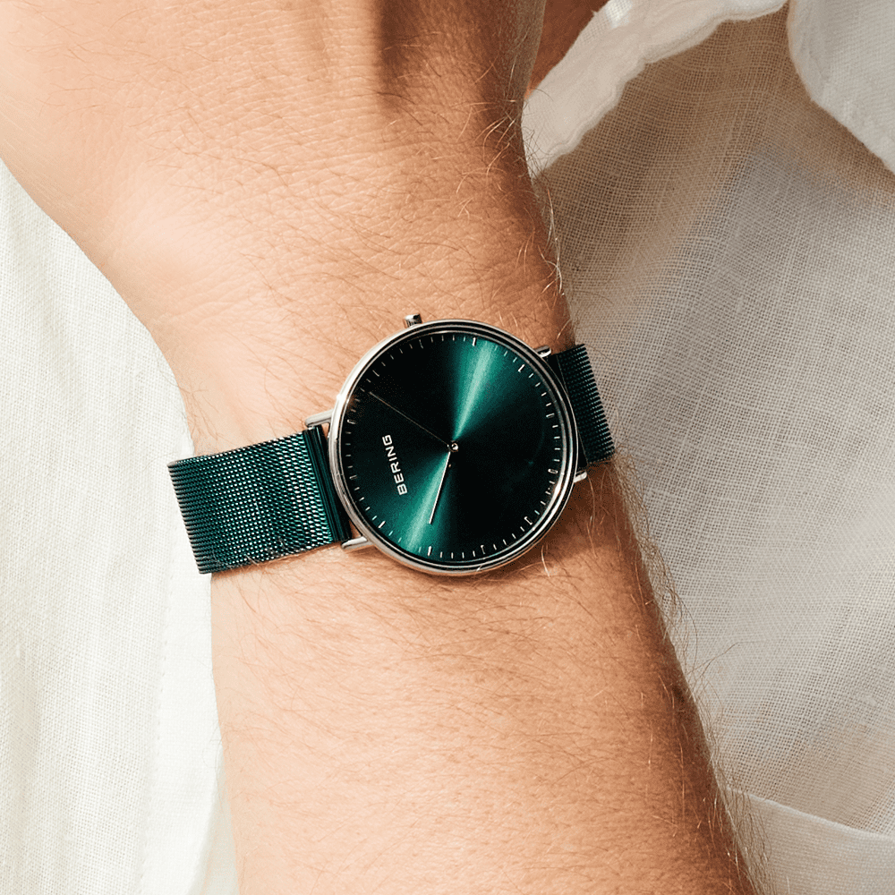 Bering 15739-808 Unisex Green Steel Mesh Watch (Outlet)