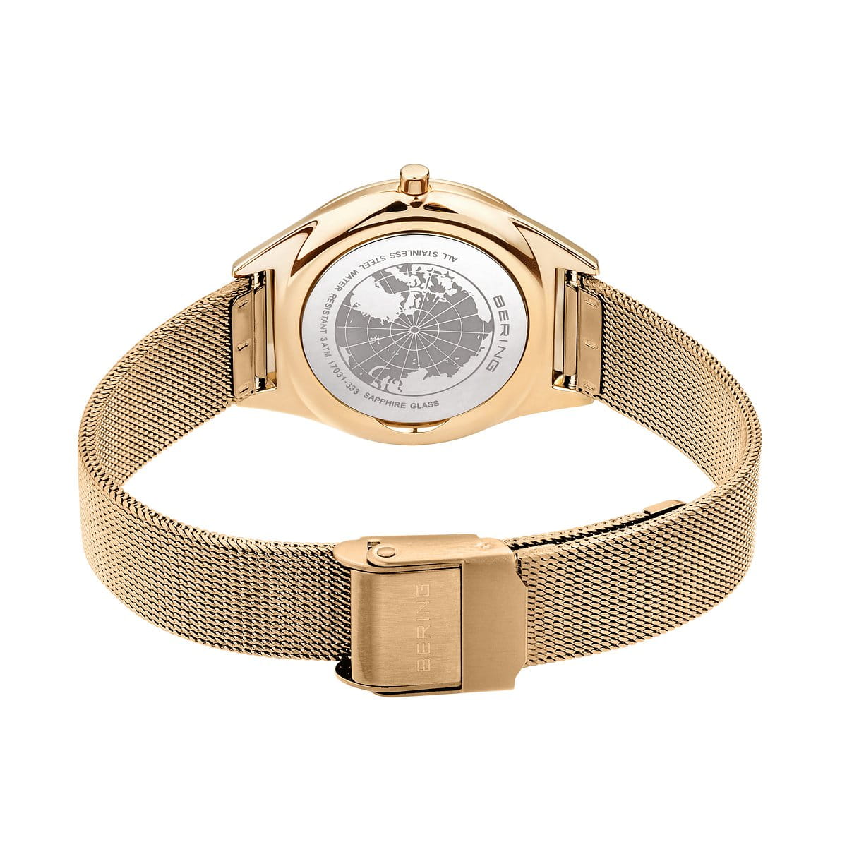 Bering 17031-333 Women's Gold Steel Mesh Quartz Watch