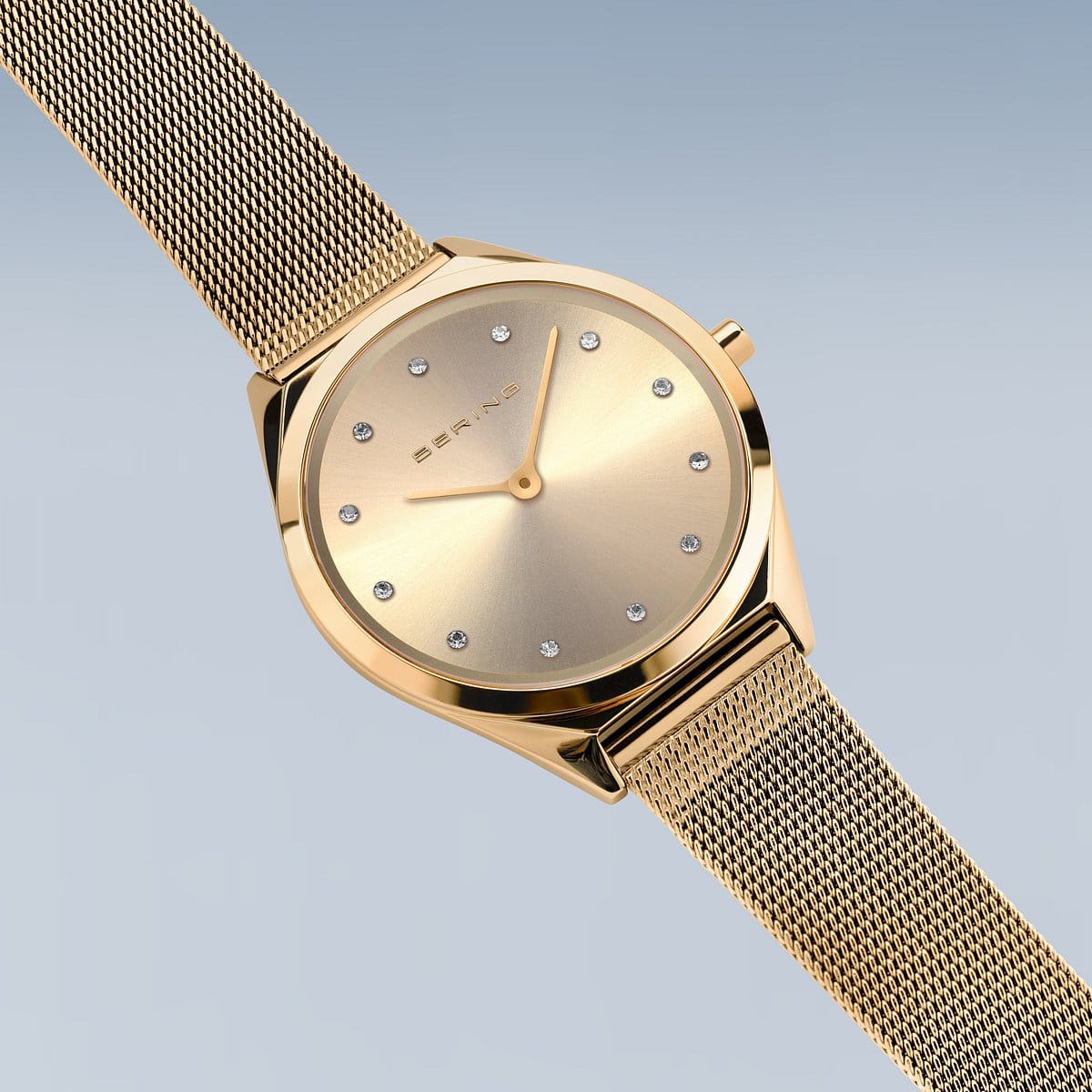 Bering 17031-333 Women's Gold Steel Mesh Quartz Watch
