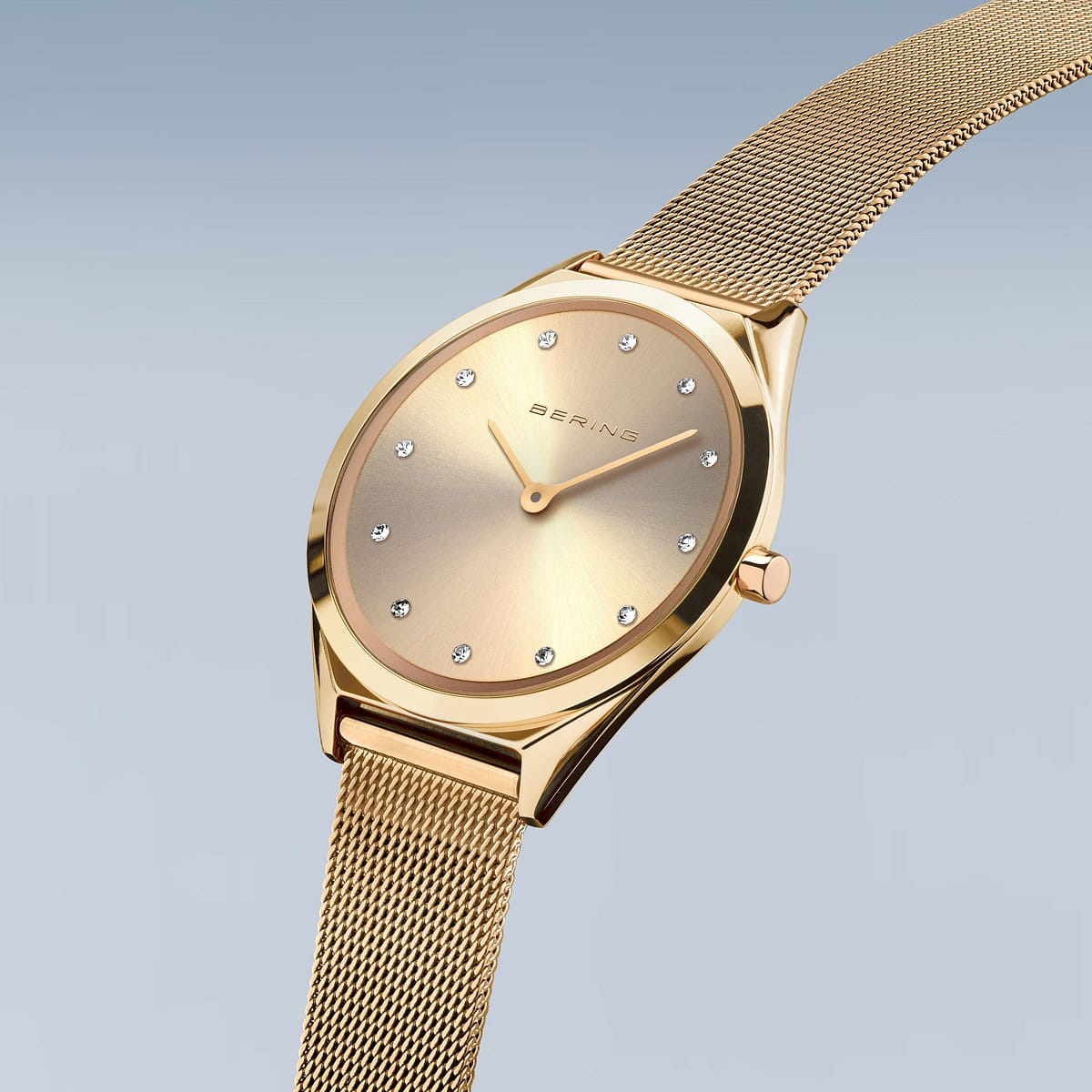 Bering 17031-333 Women's Gold Steel Mesh Quartz Watch