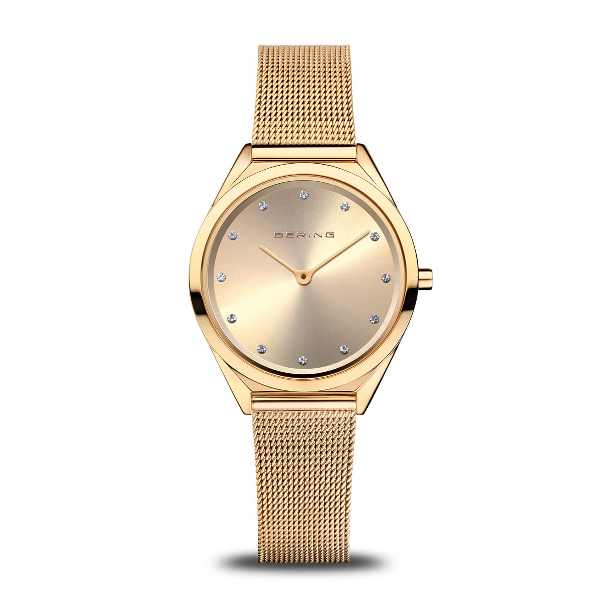 Bering 17031-333 Women's Gold Steel Mesh Quartz Watch