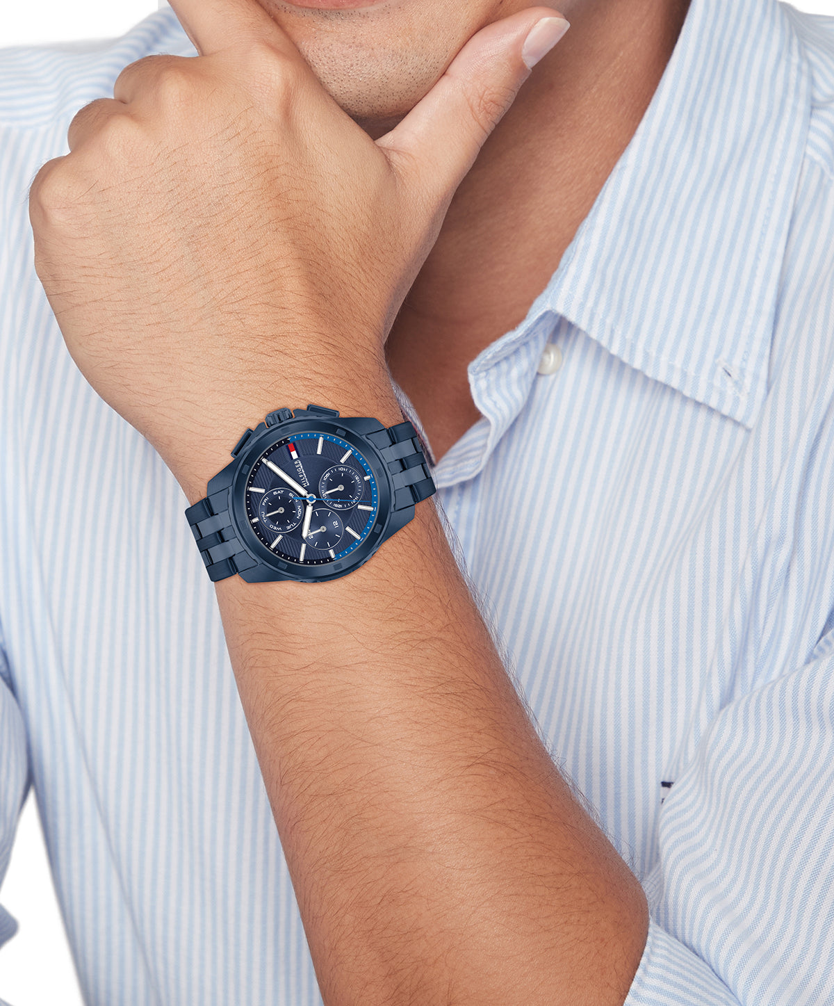Tommy Hilfiger 1710622 Men's Ionic Blue Plated Steel Watch