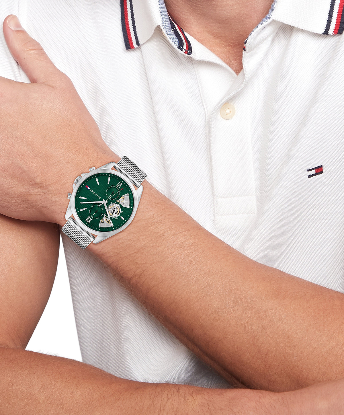 Tommy Hilfiger 1710647 Men's Stainless Steel Mesh Bracelet Watch