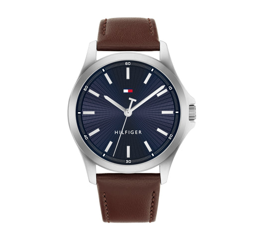 Tommy Hilfiger 1710669 Brown Leather Strap & Stainless Steel Case Watch