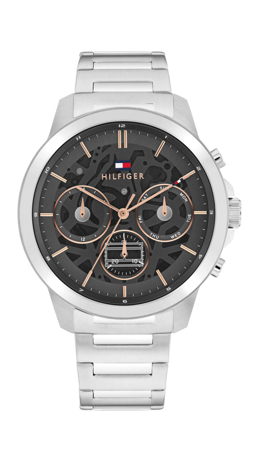 Tommy Hilfiger 1710683 Men's Stainless Steel and Dark Grey Dial Watch