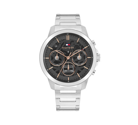 Tommy Hilfiger 1710683 Men's Stainless Steel and Dark Grey Dial Watch