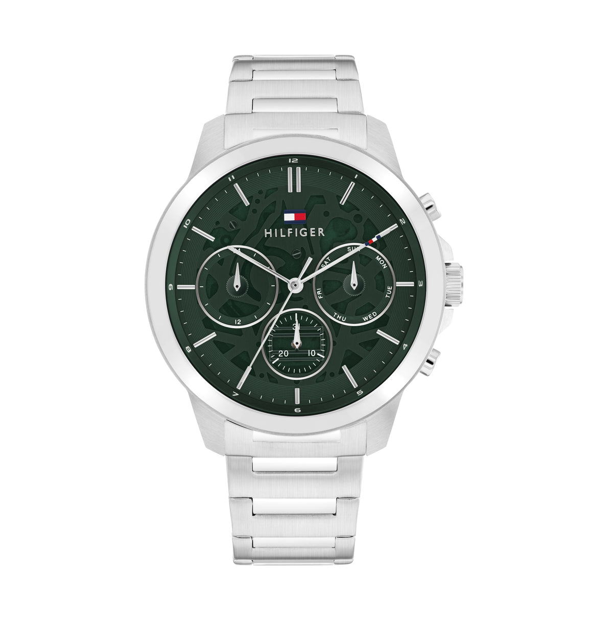 Tommy Hilfiger 1710686 Men's Stainless Steel and Green Dial Watch | The ...