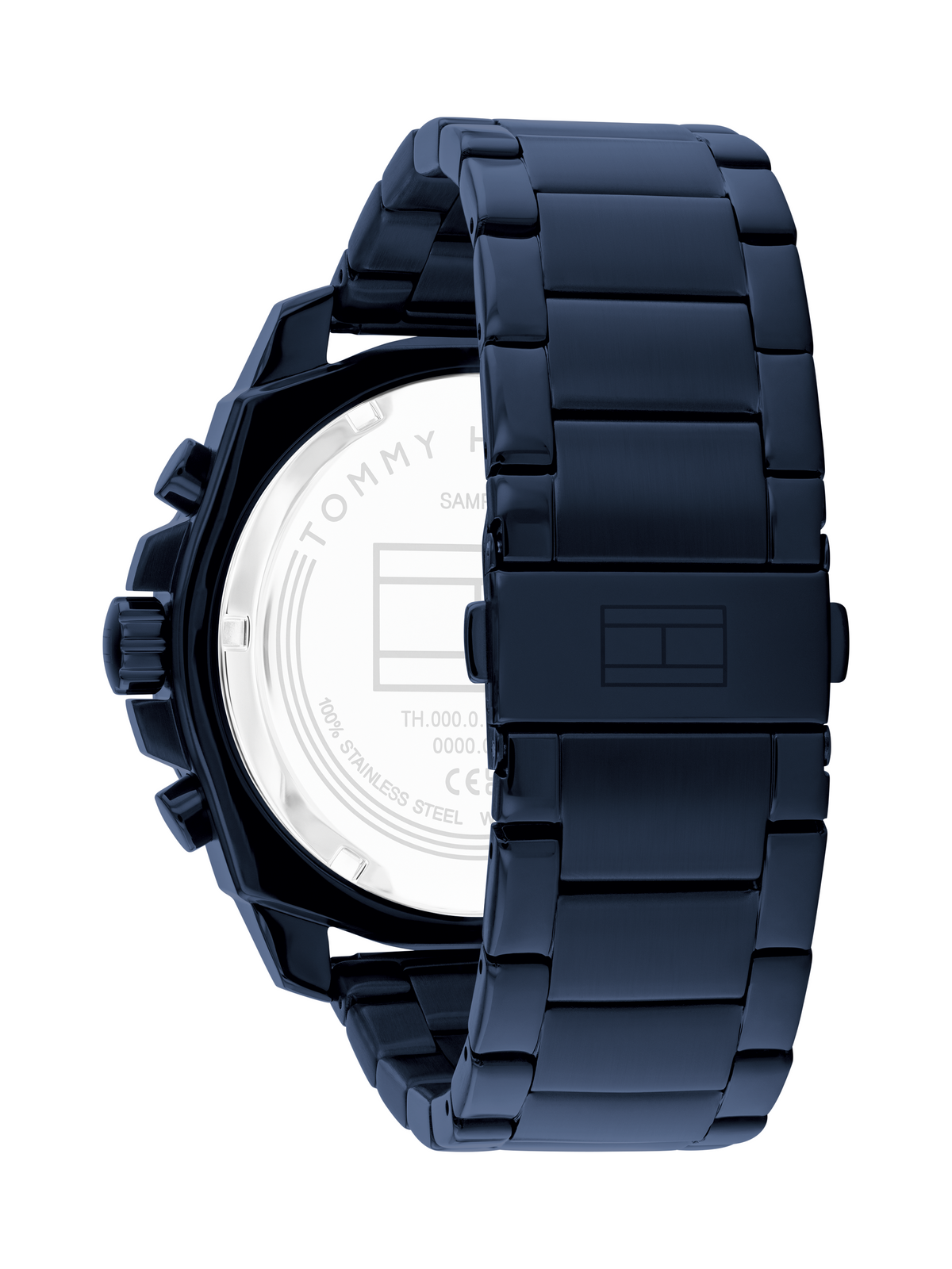 Tommy Hilfiger 1710691 Men's Ionic Plated Blue Steel & Navy Silicone Watch
