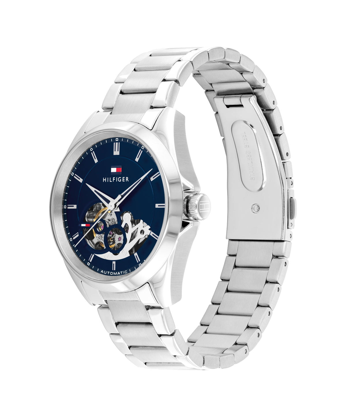 Tommy Hilfiger 1710716 Men's Automatic Stainless Steel Blue Dial Watch