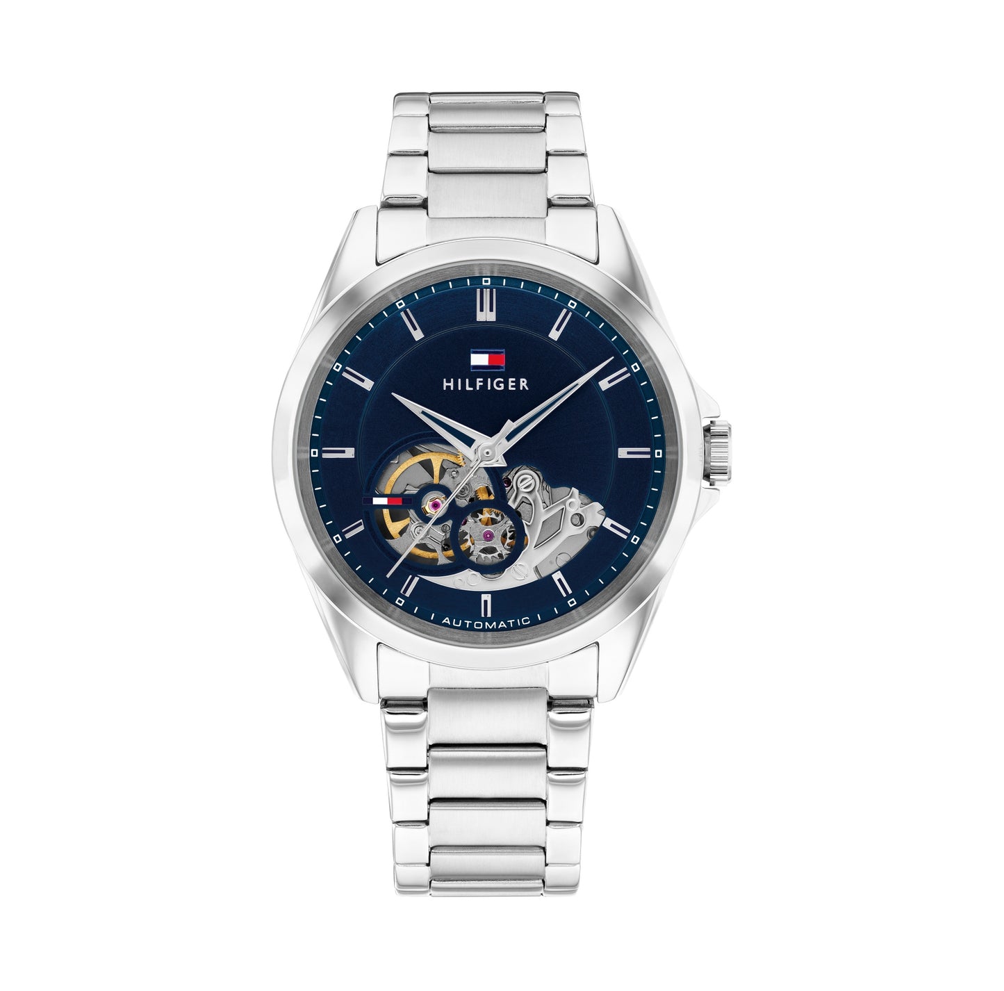 Tommy Hilfiger 1710716 Men's Automatic Stainless Steel Blue Dial Watch