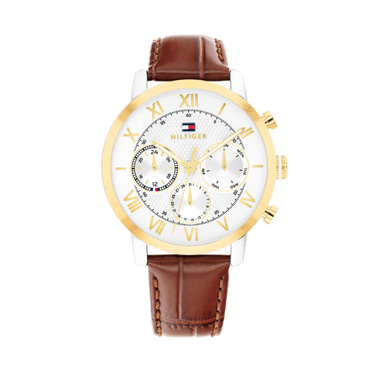 Tommy Hilfiger 1710726 Men's Brown Leather Quartz Watch