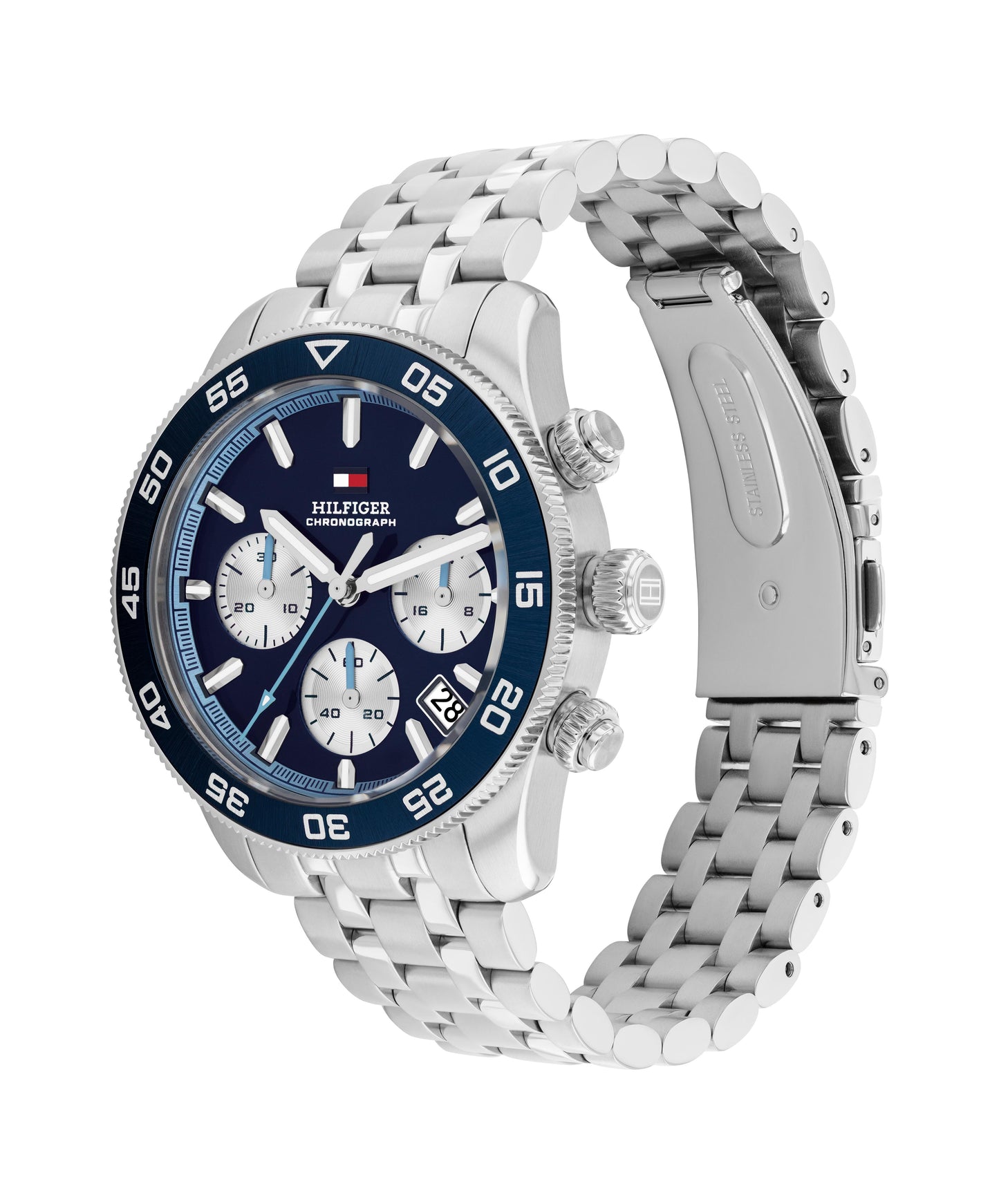 Tommy Hilfiger 1710743 Men's Chronograph Stainless Steel Blue Dial Quartz Watch