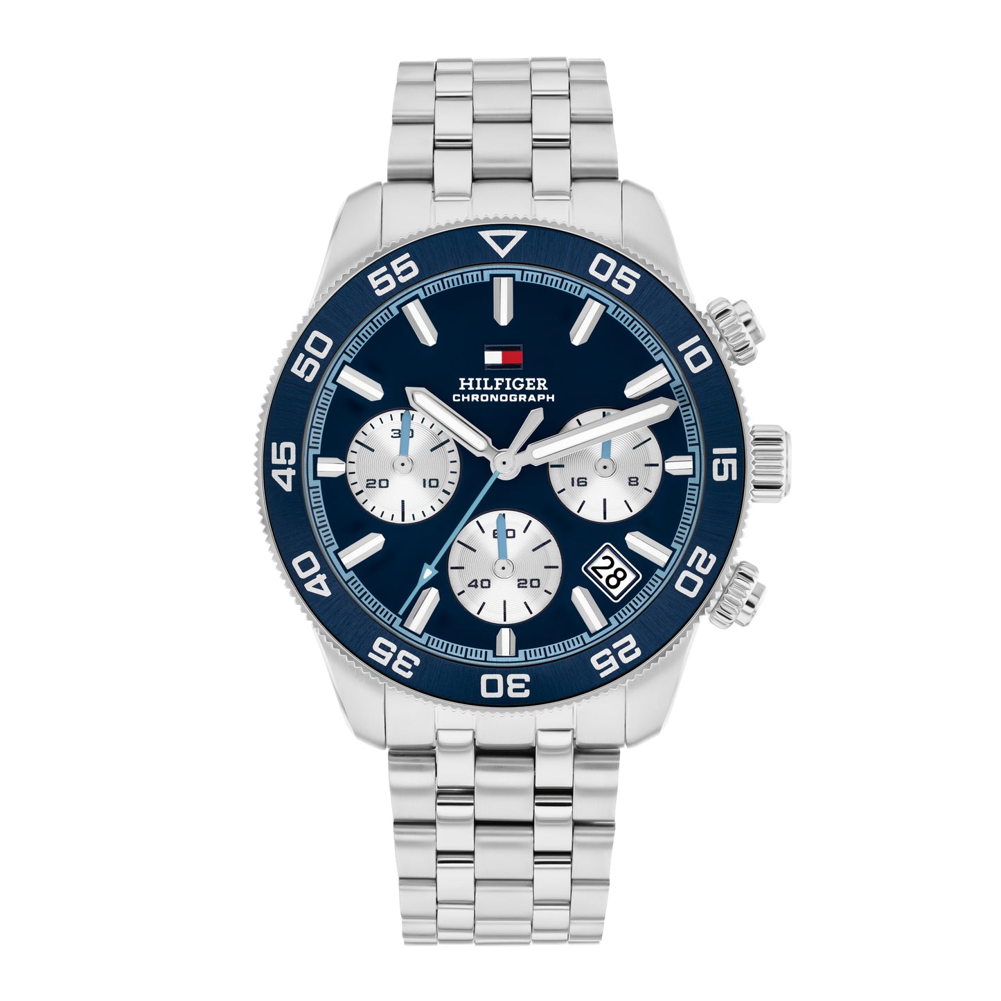 Tommy Hilfiger 1710743 Men's Chronograph Stainless Steel Blue Dial Quartz Watch