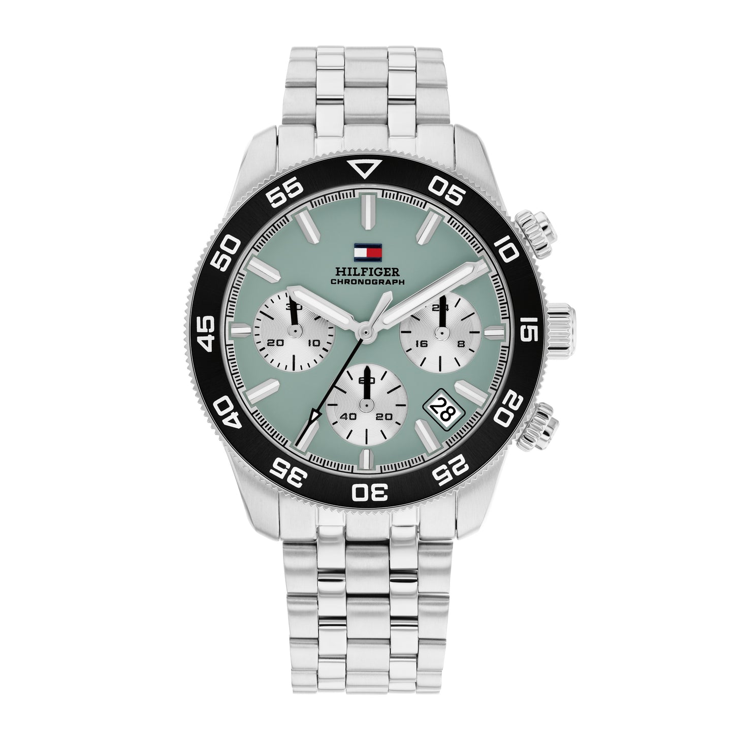 Tommy Hilfiger 1710745 Men's Chronograph Stainless Steel Green Dial Quartz Watch