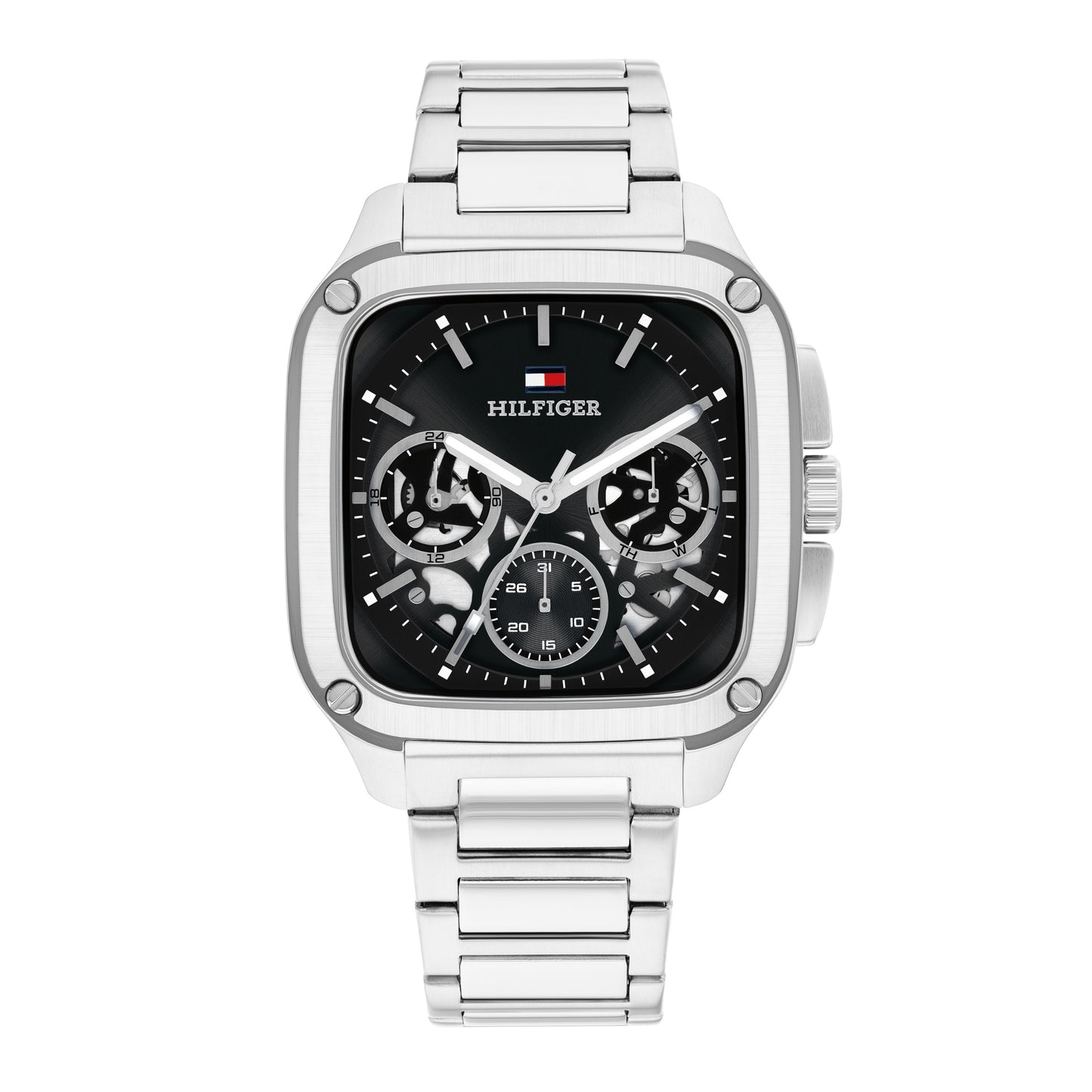 Tommy Hilfiger 1710758 Men's Stainless Steel Black Dial Quartz Watch