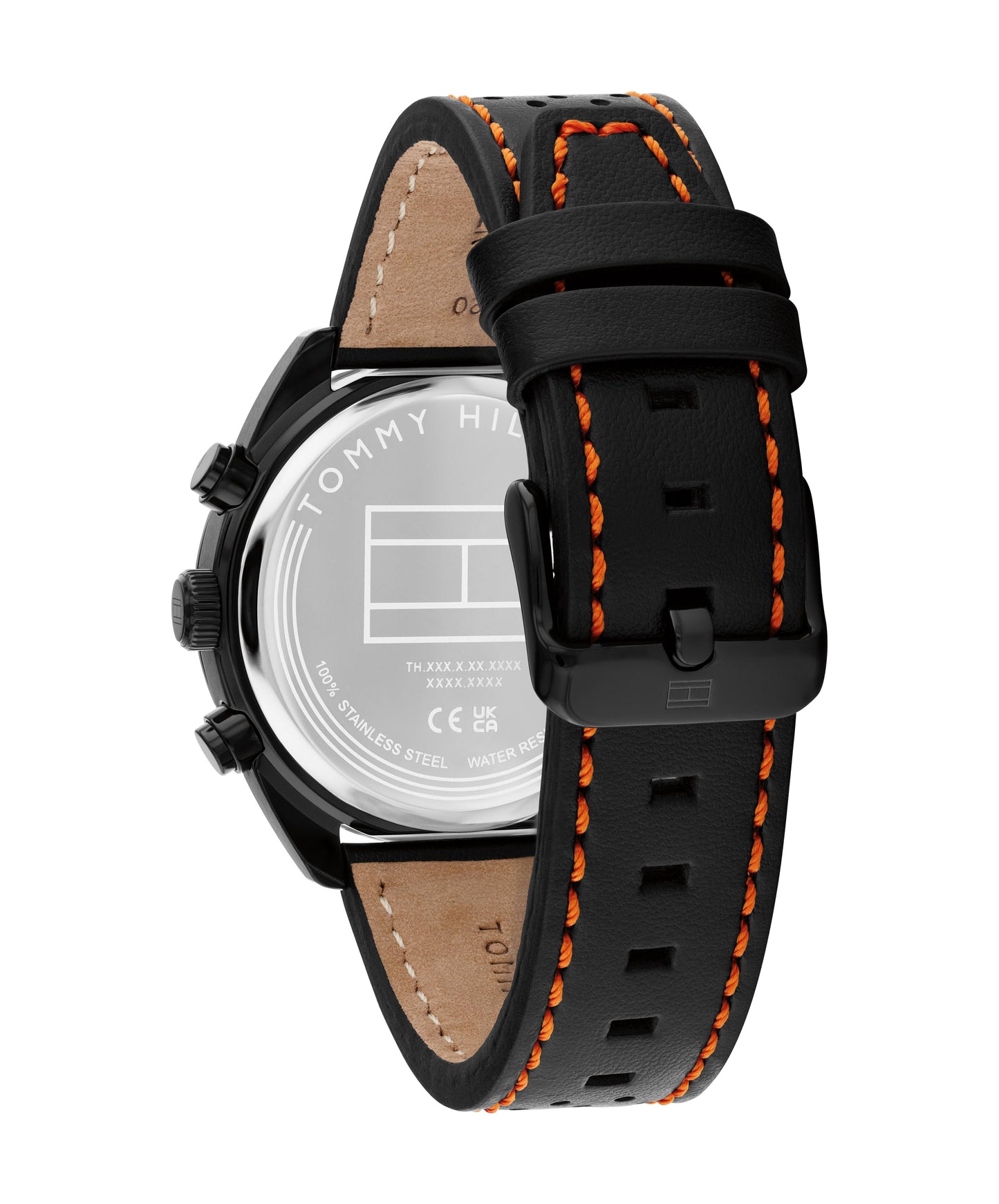 Tommy Hilfiger 1710766 Men's Chronograph Black Leather Strap Quartz Watch