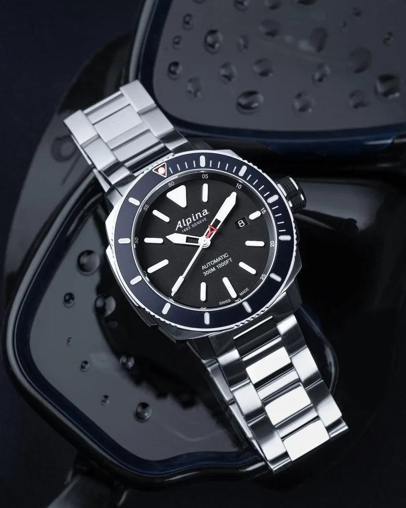 Alpina Seastrong Diver Automatic Black Dial Men's Watch AL-525LBG4V6B