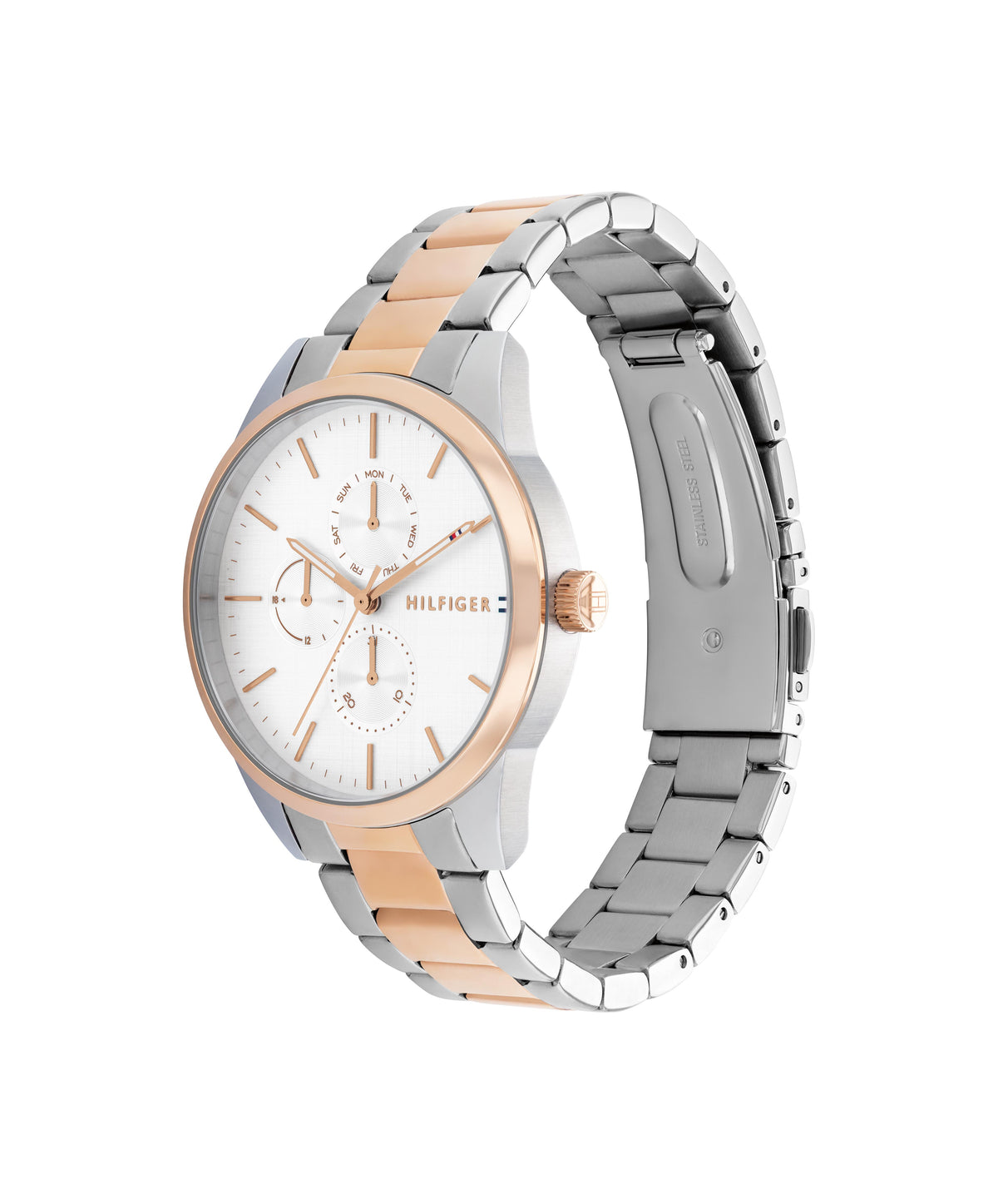 Tommy Hilfiger 1782768 Women's Two-Tone Stainless Steel Silver Dial Watch