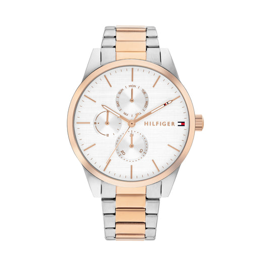 Tommy Hilfiger 1782768 Women's Two-Tone Stainless Steel Silver Dial Watch
