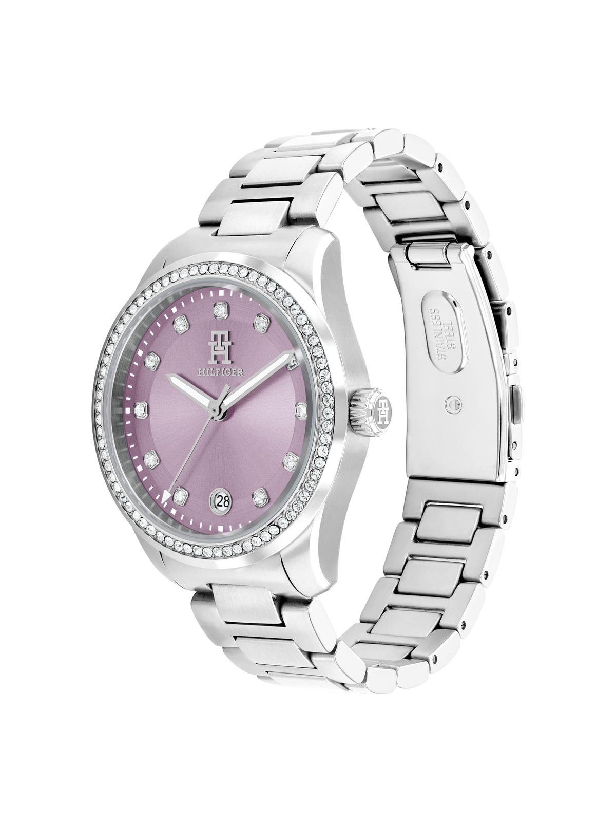 Tommy Hilfiger 1782793 Women's Stainless Steel and Lavender Dial Watch